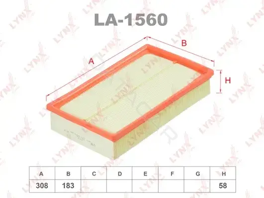 Воздушный фильтр LYNXAUTO LA-1560