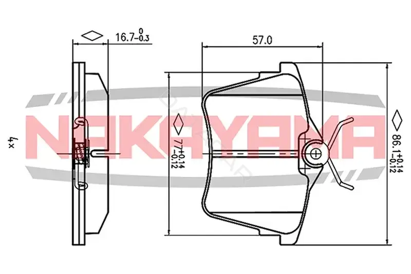 Тормозные колодки NAKAYAMA P0850NY