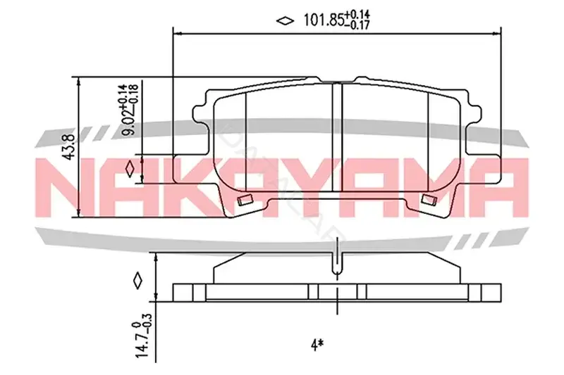 Тормозные колодки NAKAYAMA P2020NY
