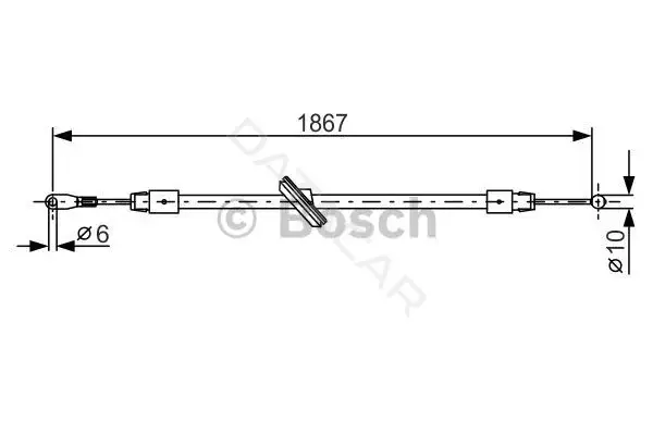 Трос ручника BOSCH 1987482028