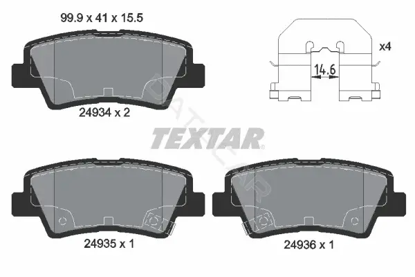 Тормозные колодки TEXTAR 2493401