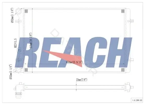 Радиатор охлаждения REACH 1.41.2265.523