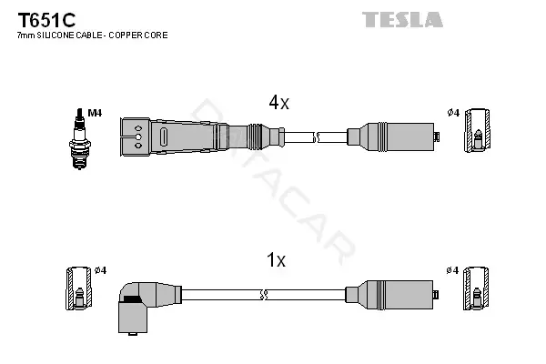 Высоковольтные провода TESLA T651C