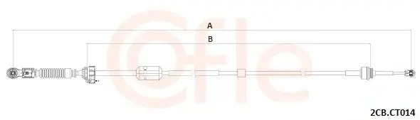 Трос КПП COFLE/TELCO 92.2CB.CT014