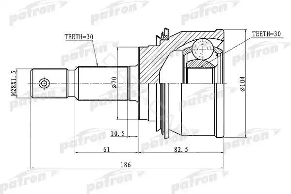 Шрус PATRON PCV1079