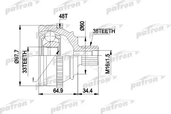 Шрус PATRON PCV1124