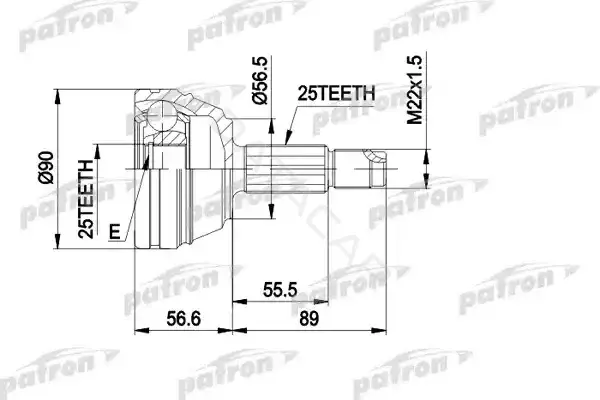 Шрус PATRON PCV1198