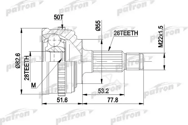 Шрус PATRON PCV1301