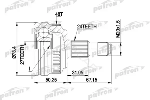 Шрус PATRON PCV1367
