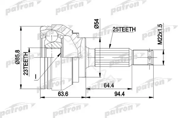 Шрус PATRON PCV1404