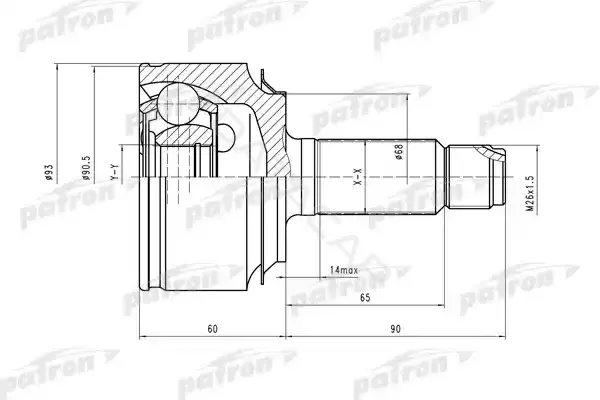 Шрус PATRON PCV2124