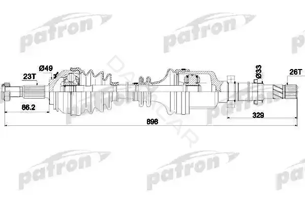 Шрус PATRON PDS0242