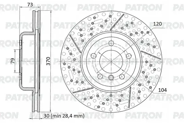 Тормозные диски PATRON PBD1432DR
