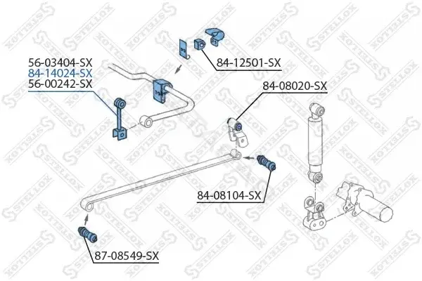 Продольная рулевая тяга STELLOX 84-14024-SX