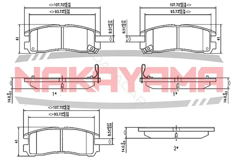 Тормозные колодки NAKAYAMA HP8191NY