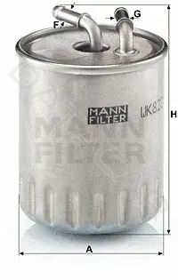 Топливный фильтр MANN WK822/3
