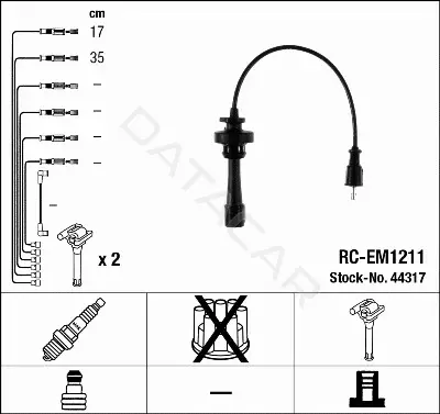 Высоковольтные провода NGK 44317