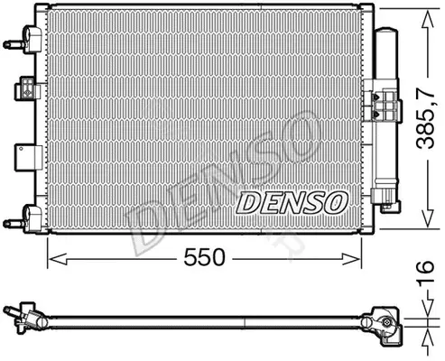 Радиатор кондиционера DENSO DCN10046