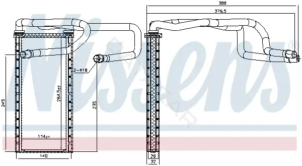 Радиатор печки NISSENS 707310