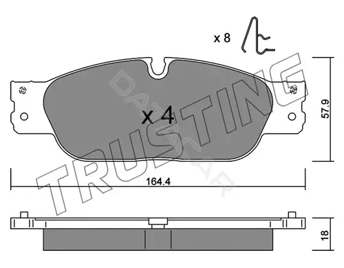 Тормозные колодки TRUSTING 1189.0