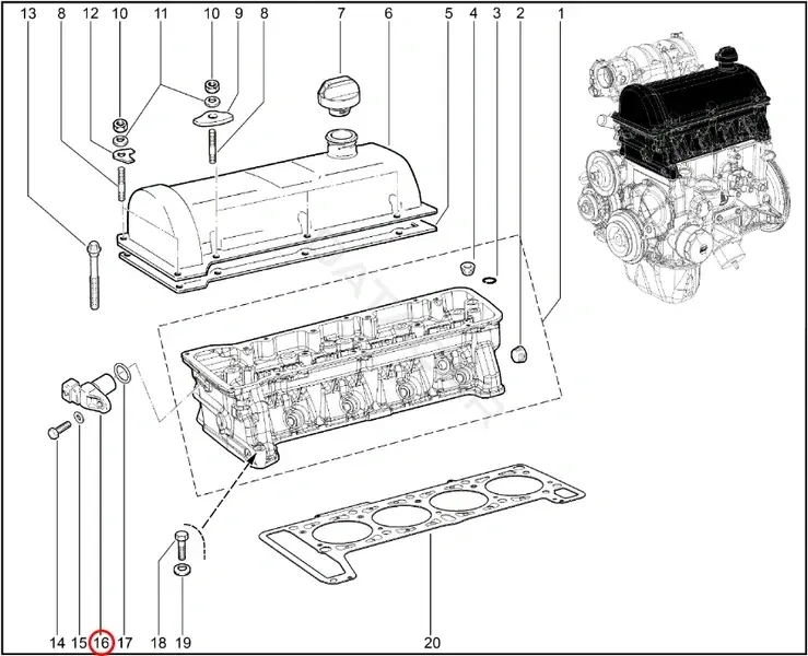 Датчик коленвала LADA 21110370604000