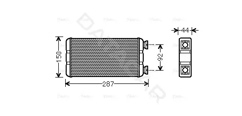 Радиатор печки AVA RTA6457