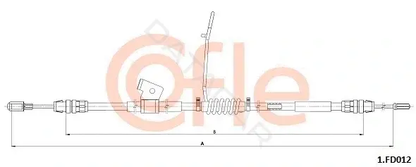 Трос ручника COFLE/TELCO 92.1.FD012