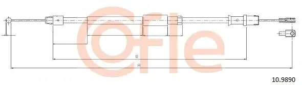 Трос ручника COFLE/TELCO 92.10.9890