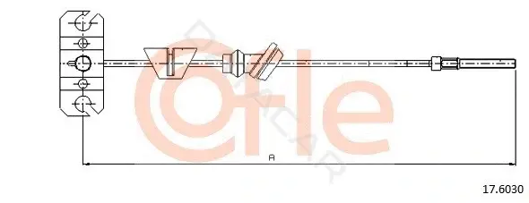 Трос ручника COFLE/TELCO 92.17.6030