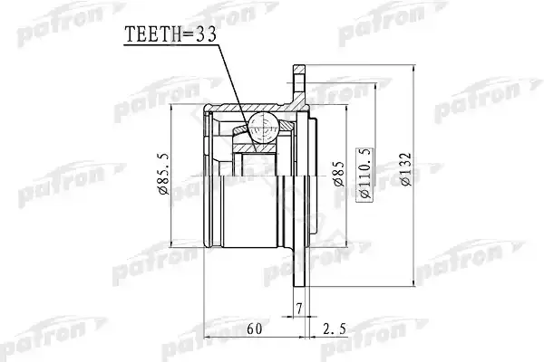 Шрус PATRON PCV1391