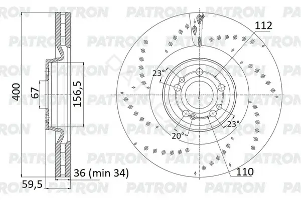 Тормозные диски PATRON PBD1481DR
