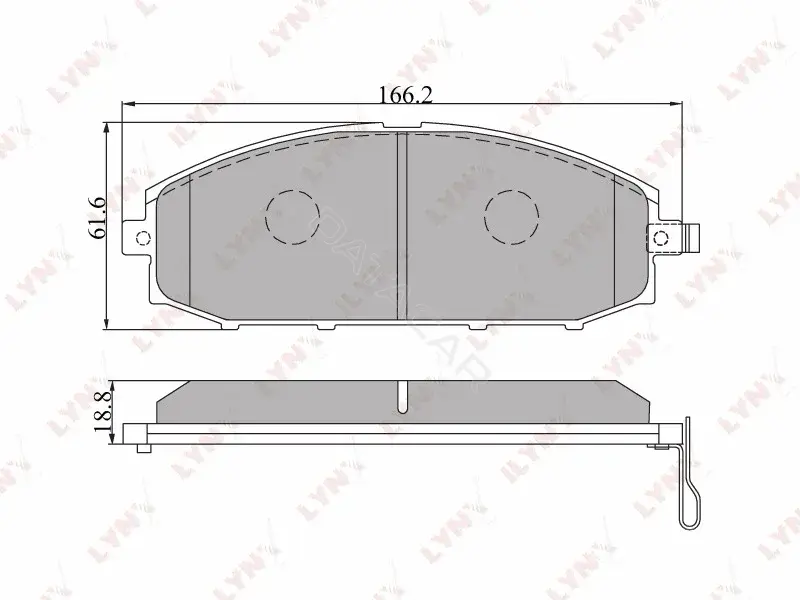 Тормозные колодки LYNXAUTO BD-5715