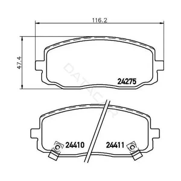 Тормозные колодки TRIALLI PF4245