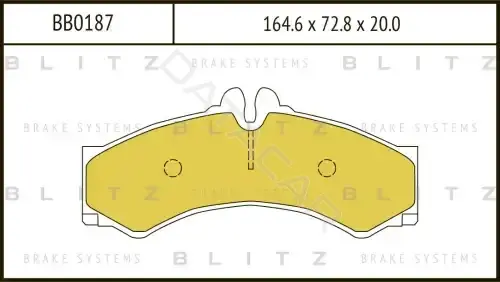 Тормозные колодки BLITZ BB0187