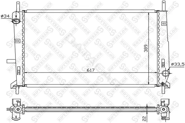 Радиатор охлаждения STELLOX 10-25031-SX