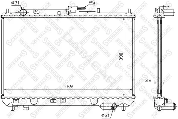 Радиатор охлаждения STELLOX 10-25292-SX