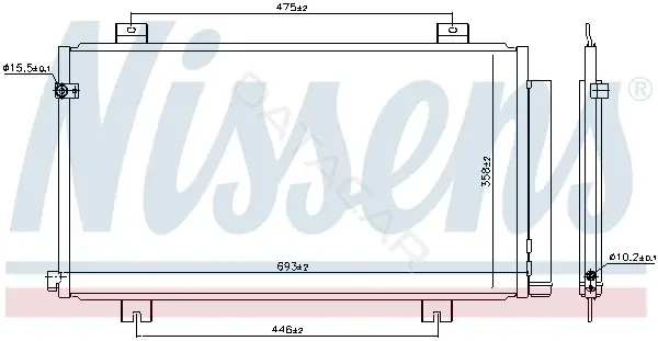 Радиатор кондиционера NISSENS 941180