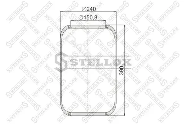 Пневмоподушка STELLOX 90-06610-SX