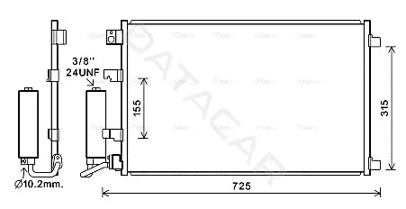 Радиатор кондиционера AVA DN5420D