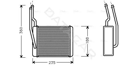 Радиатор печки AVA FD6272