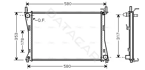 Радиатор охлаждения AVA FDA2325