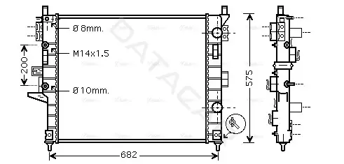 Радиатор охлаждения AVA MSA2331