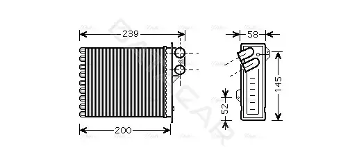 Радиатор печки AVA RTA6398