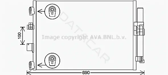 Радиатор кондиционера AVA FD5654D