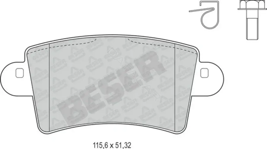 Тормозные колодки BESER 3855