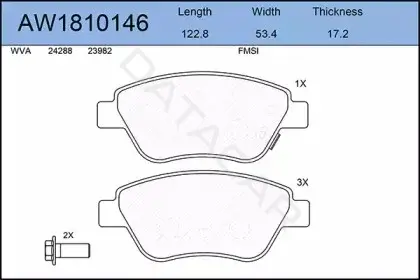 Тормозные колодки AYWIPARTS AW1810146