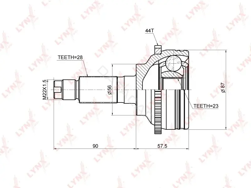 Шрус LYNXAUTO CO-3672A