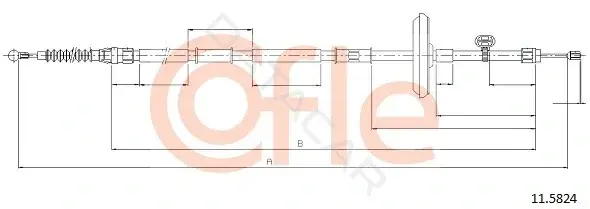 Трос ручника COFLE/TELCO 92.11.5824