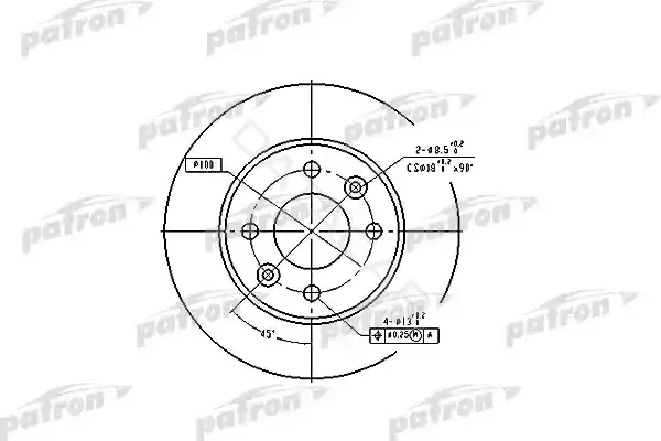 Тормозные диски PATRON PBD1013