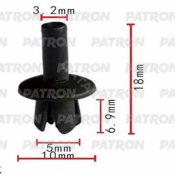 Клипсы, фиксаторы, зажимы PATRON P37-0484